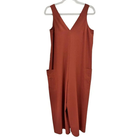 Athleta Sarasota Jumpsuit Womens Small Russet Brown Color Comfort Stretch Travel - Picture 2 of 10